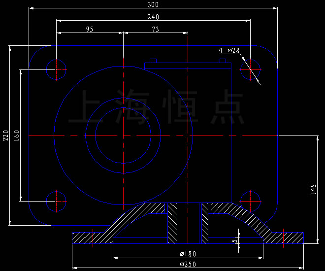 SWLD20-1A-II 絲杆升降機外型尺寸圖[配電機法蘭]