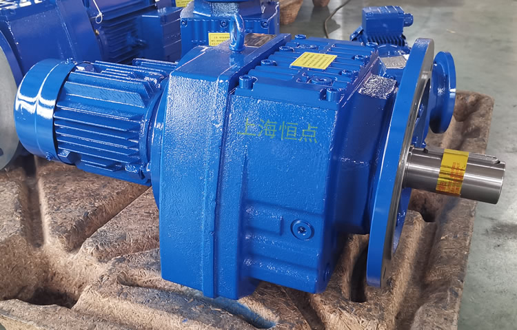 RF87減速機，立式安裝，輸入配電機，實物照片如下